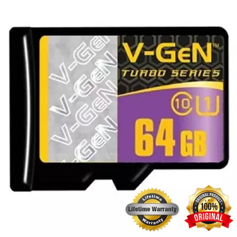 MEMORI VGEN MICRO SD CARD ORIGINAL V-GEN  SPEED 100MB/s CLASS10 64GB C10