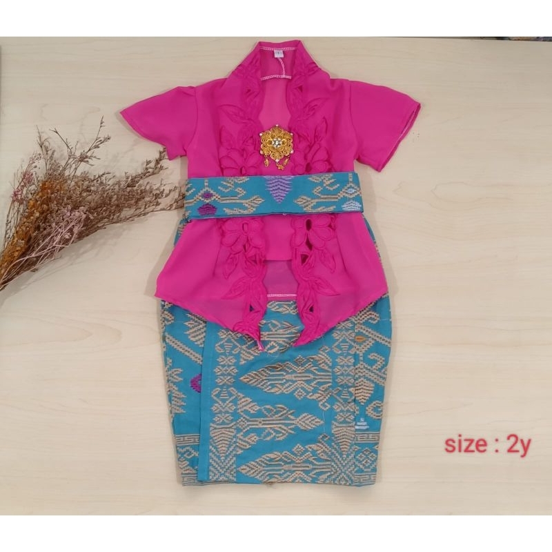 0-8 tahun free bandana SET KEBAYA BORDIR+KAMEN OBI ANAK