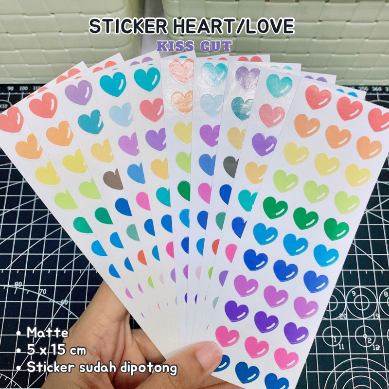 

[JINNI] Sticker Heart KISSCUT | Love sticker journal