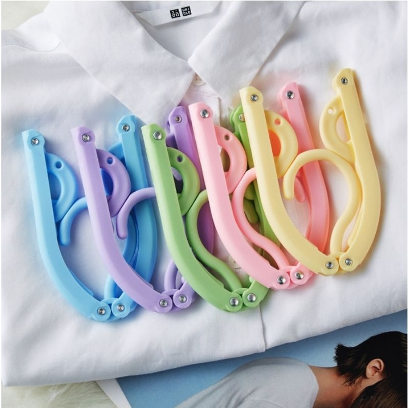 Gantungan Baju Lipat Portable Travelling Gantungan Baju Kaos Kaki Lipat Serbaguna Hanger Lipat Magic Portable Travel Gantungan Jemuran Hanger Pakaian Dalam