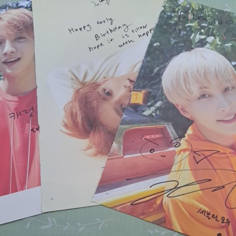 signed paper bekas fansign seventeen joshua jeonghan