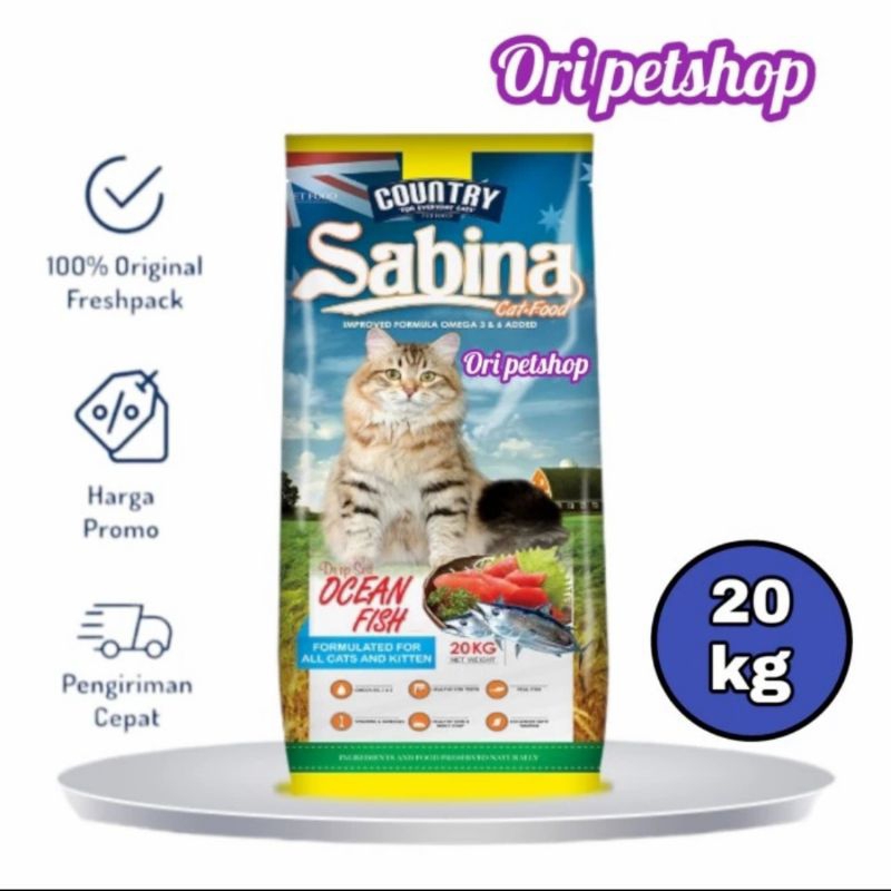 MAKANAN KUCING SABINA 20 KG - GRAB/GOJEK ONLY