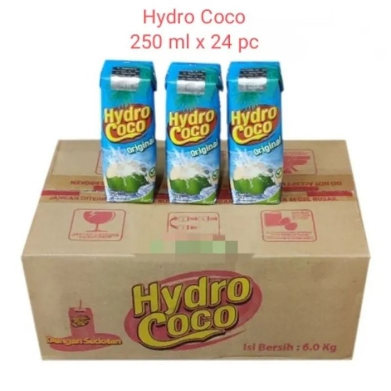 

HYDRO COCO MINUMAN AIR KELAPA ORIGINAL HYDROCOCO 1 DUS / KARTON ISI 24PCS 250ML