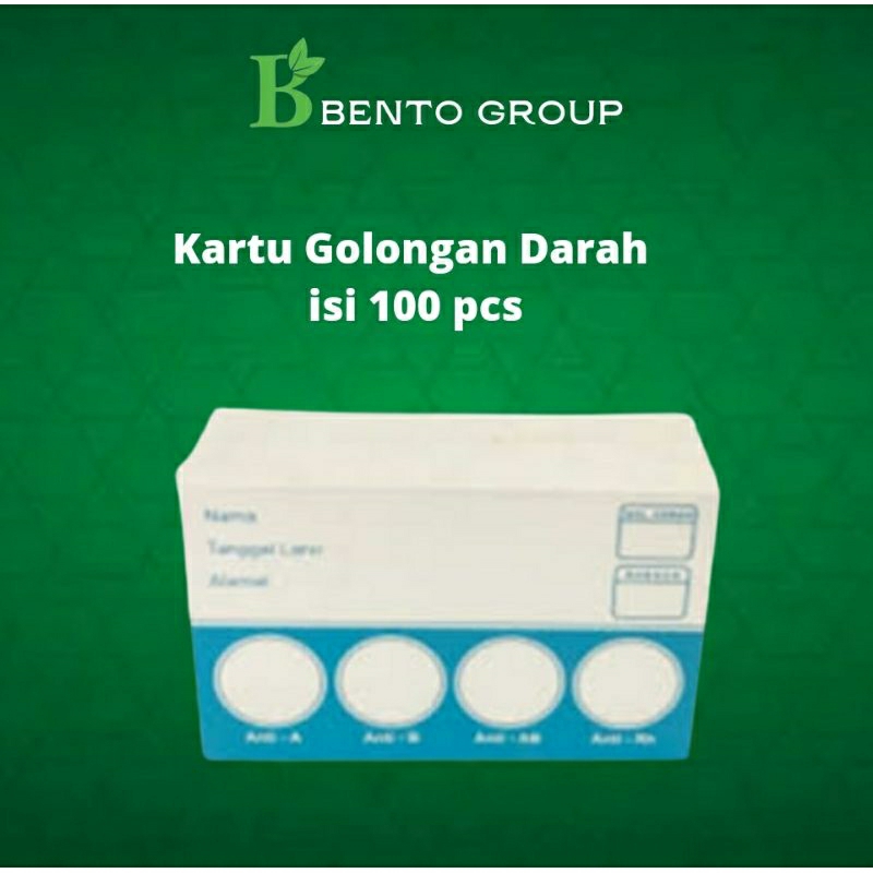 Kartu Golongan Darah isi 100 pcs