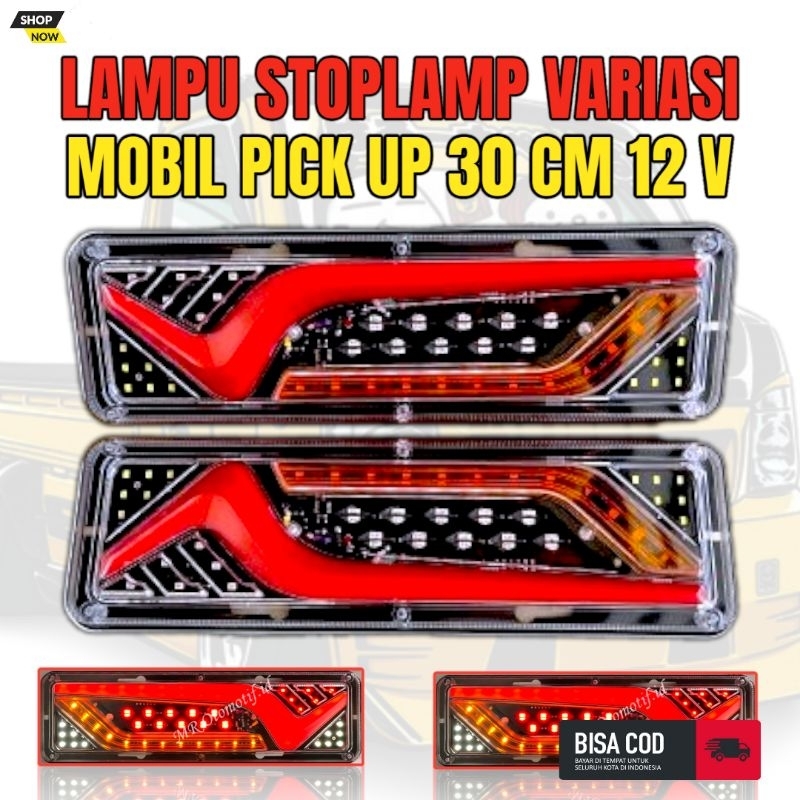 Sepasang Lampu Stop Lamp Stoplamp Led Running Runing Rem Belakang Kedip Variasi Fariasi Mobil 12 Vol