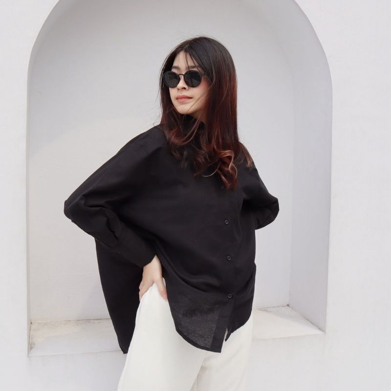 GAUDY OVERSIZE KEMEJA JUMBO POLOS WANITA KOREAN STYLE