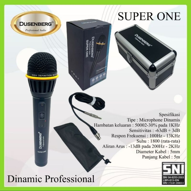 Mic Kabel Dusenberg Super One Original Garansi SNI Mc, Vocal Karaoke