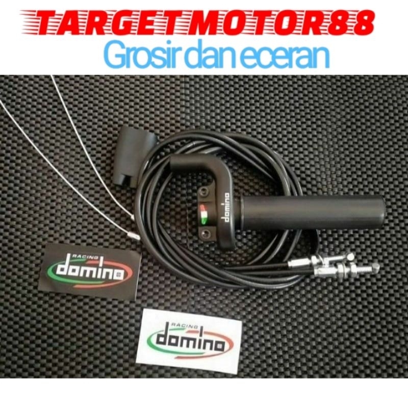 Gas spontan domino 2 kabel KLX CRF 150 Vixion Satria Fu Tiger CBR dan Motor matic Nmax Aerox Vario b