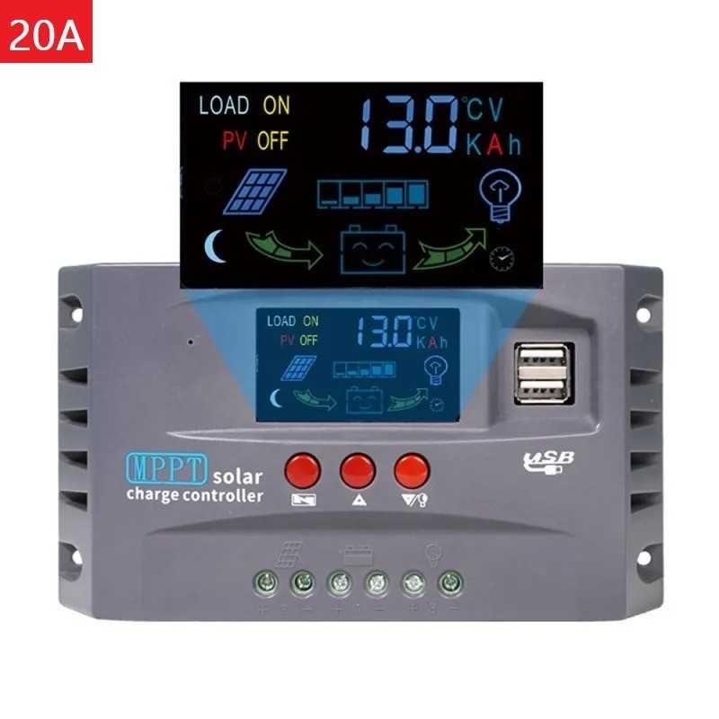 HXC 20A Solar Charge Controller MPPT 2 USB Automatic Identify 12V/24V - HXC3