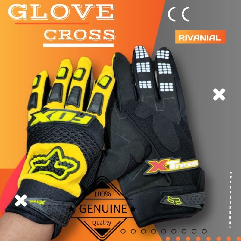 Motor Cross Trail Sarung Tangan Foxx Lokal Glove Xtrexs  Racing/ Sarung Tangan Trail cross