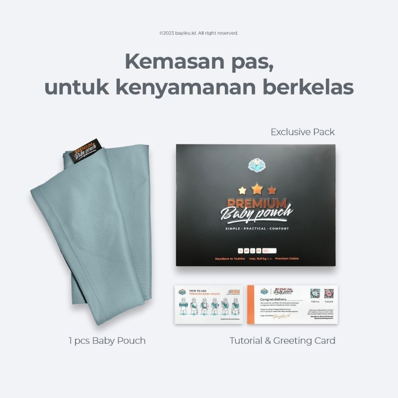 gendongan geos premium baby pouch bayiku.id