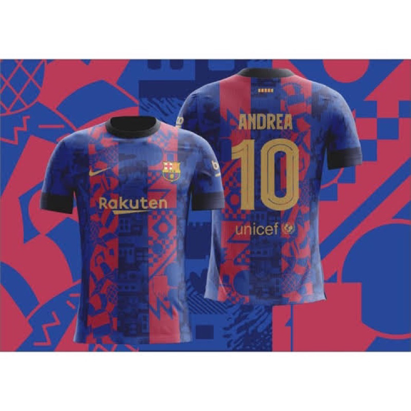 JERSEY BARCELONA THIRD 2021/22 FULL PRINTING