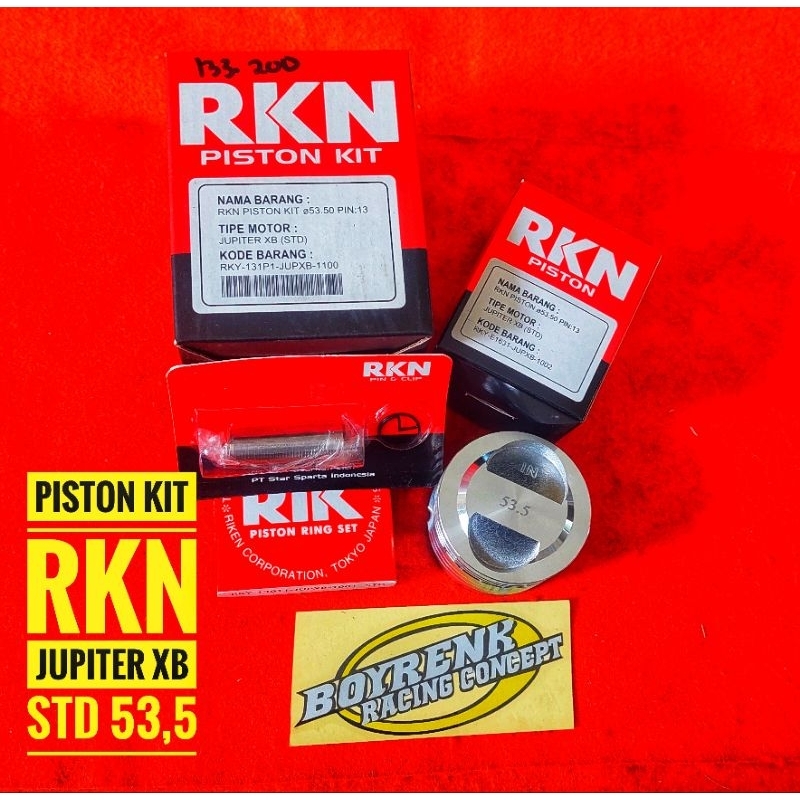 PISTON KIT SEHER SEKER JUPITER XB RKN STD(53,5)S/D 200(55)-BOYRENKRACING