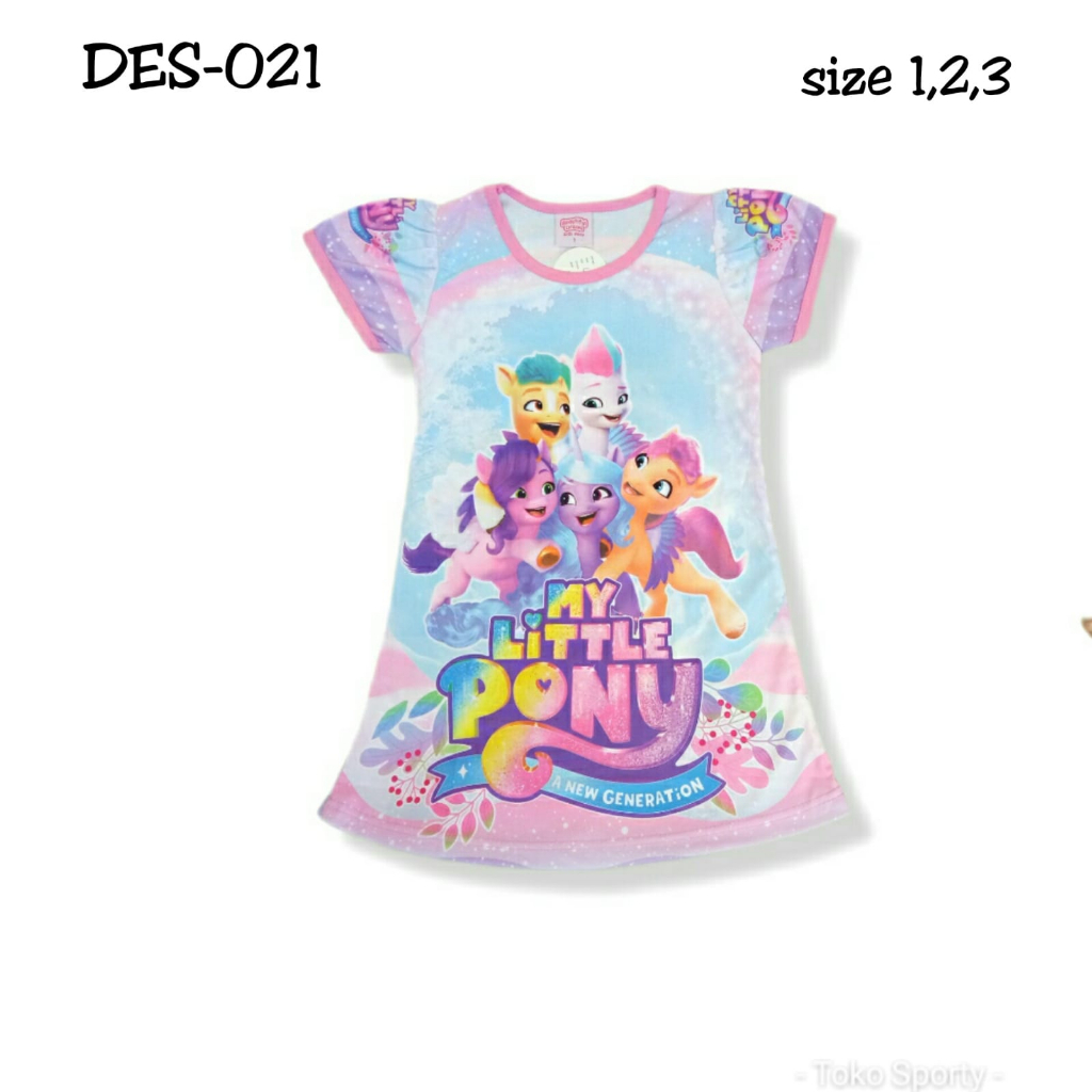 daster anak perempuan/dress anak perempuan/daster little pony/daster anak,marie cat/daster anak hell