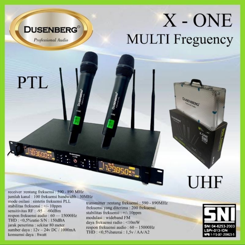 Mic Wireless DUSENBERG X ONE UHF 2 Microphone Wireless, Free Koper Mic