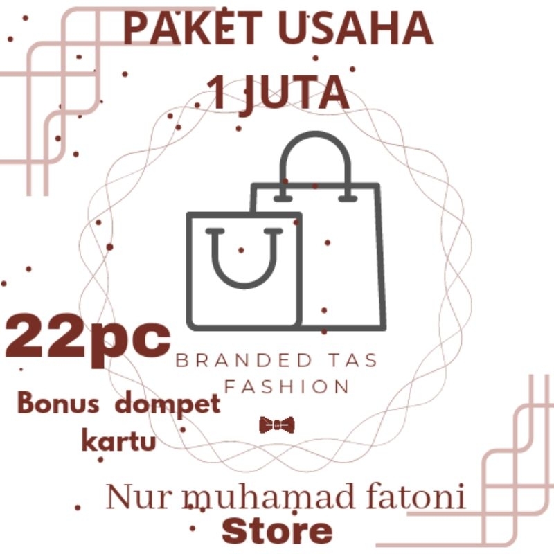 PAKET USAHA 1 JUTA PAYMENT LIVE TAS WANITA