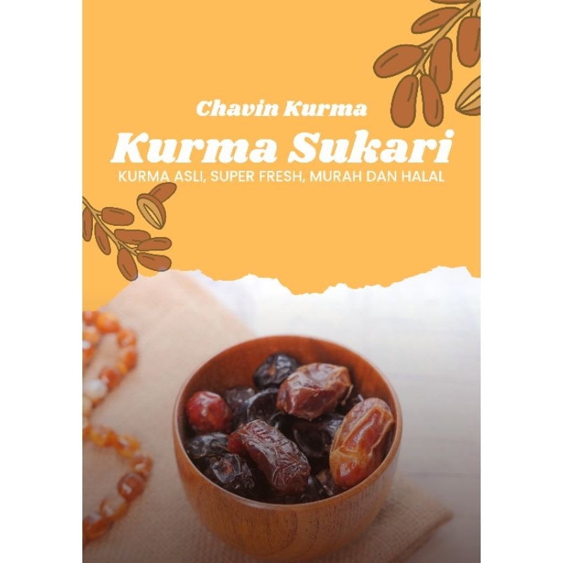 

Kurma Sukari Premium High Quality 100% Kurma Asli, Kurma Super Fresh