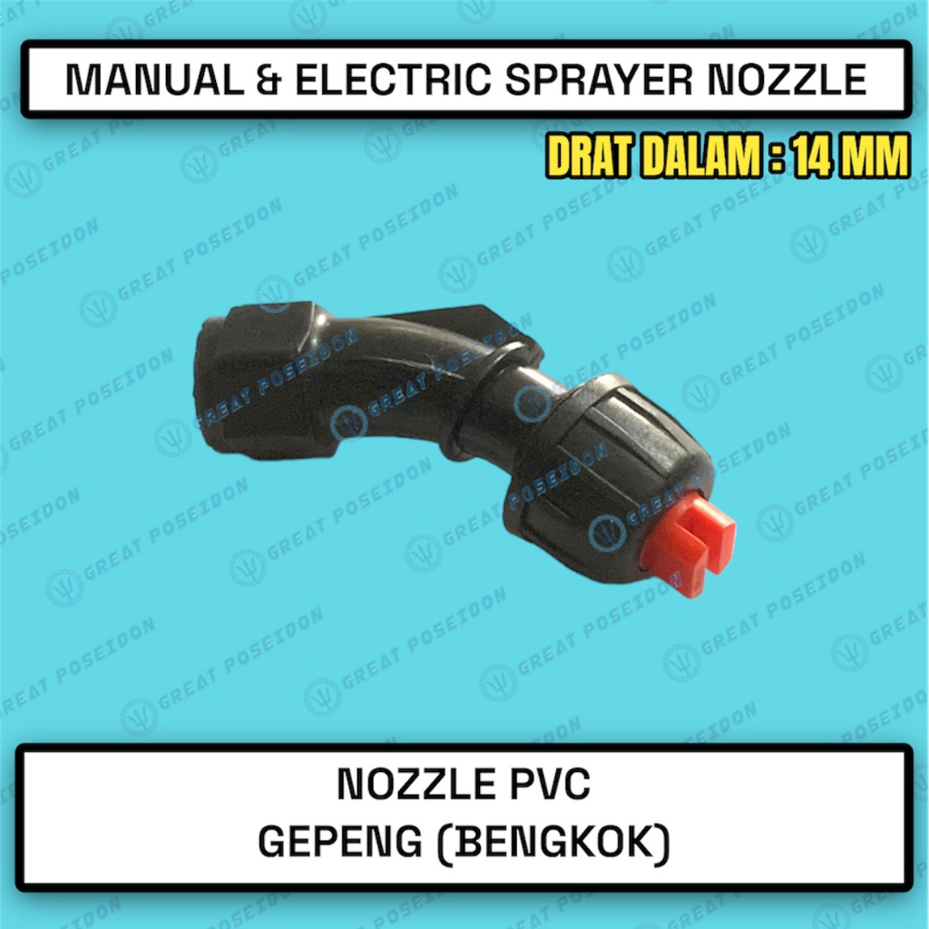 Nozzle sprayer elektrik plastik kepala pipih gepeng kipas