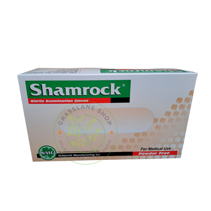 Sarung Tangan Medis Nitrile No / Non Powder / Powder Free Examination Gloves Shamrock