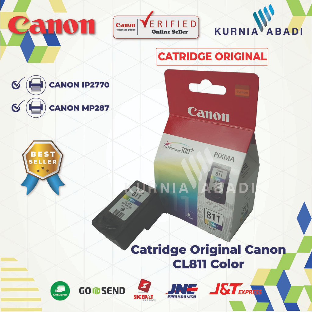 Cartridge Tinta Canon CL811 Catridge CL 811 Color ORI resmi 3warna CMY