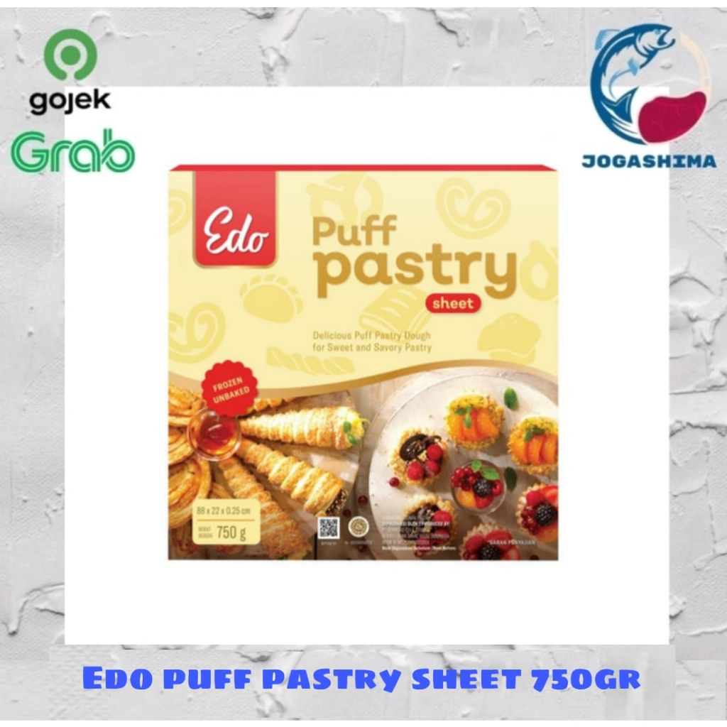 

Edo Puff Pastry Sheet/ Roti Beku Unbaked/ Adonan Roti 750 Gram