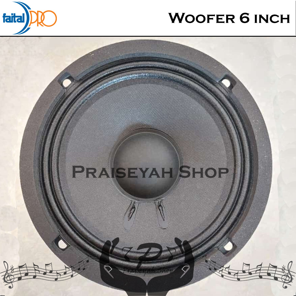 Faital Woofer Speaker Komponen 6 inch 6FE200 8 atau 16 ohm