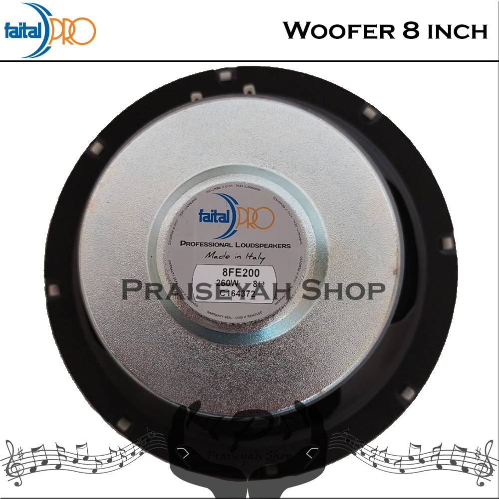 Faital Woofer Speaker Komponen 8 inch 8FE200 8 ohm