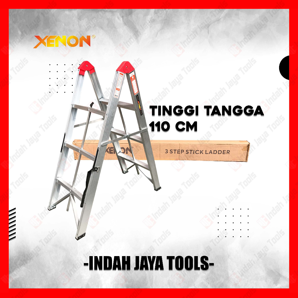 XENON Tangga Lipat Stick ALUMUNIUM 3 Step - Tangga Lipat Rumah Ladder