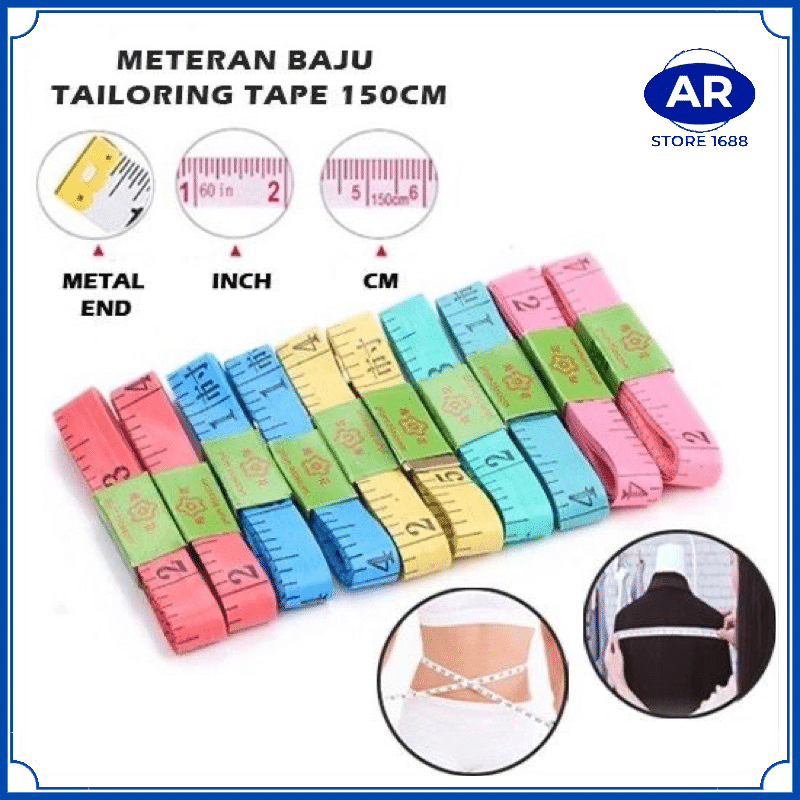 Meteran Baju Alat Ukur Badan Meteran Kain Penjahit Baju 150CM Serbaguna