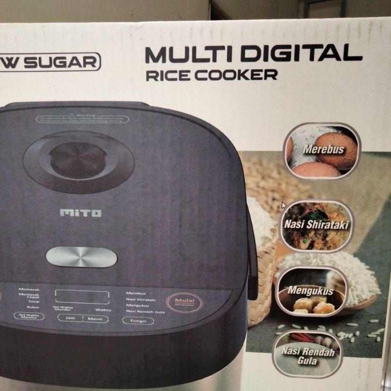 RICE COOKER MITO MULTI DIGITAL R7 low sugar low Karbo carbo diabetes 8 menu masak garansi resmi