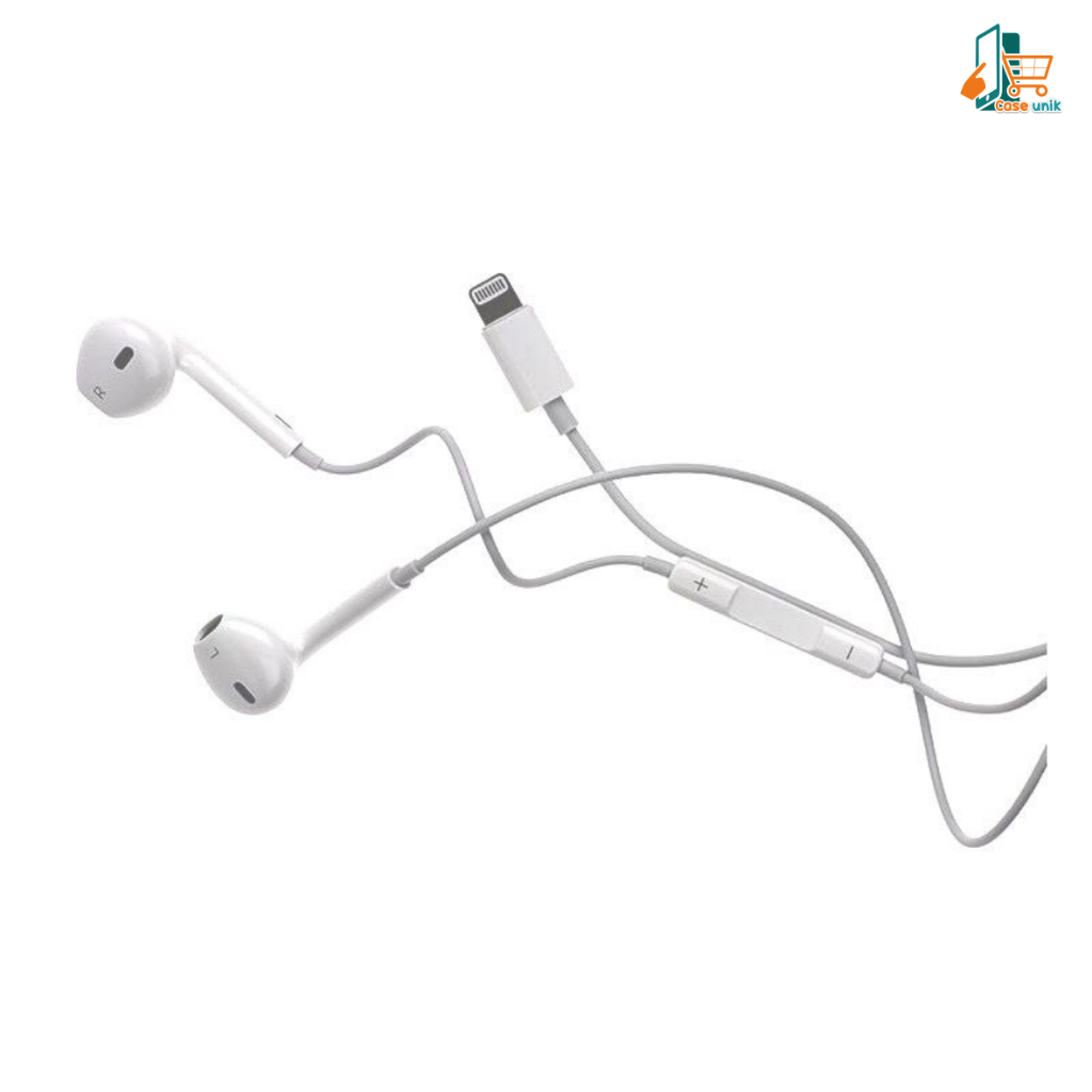 EarPhone With Lightning 8 pin Headset Hf headsfree ligthing ori cabutan 7G 7+ 8G 8+ X Xs Max Xr 11 pro max 12 mini 12 pro max 13 mini 13 pro max 14 plus 14 pro max konek Bluetooth (on bluetooth ) pop up Handsfree Earphone headset CS5573