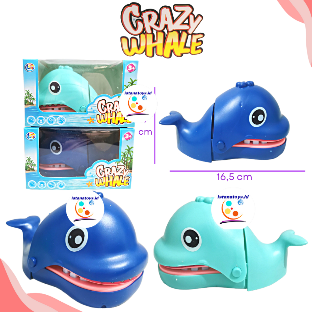 ID Mainan Gigi Whale Cartoon Mainan Gigitan Ikan Paus 167
