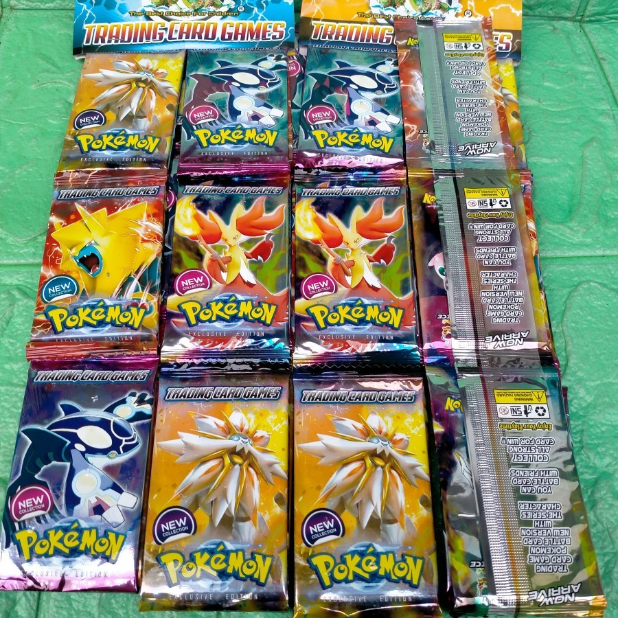 1 Sachet / 10 PCS  Mainan Kartu Trading Card POKEMON Generasi Terbaru