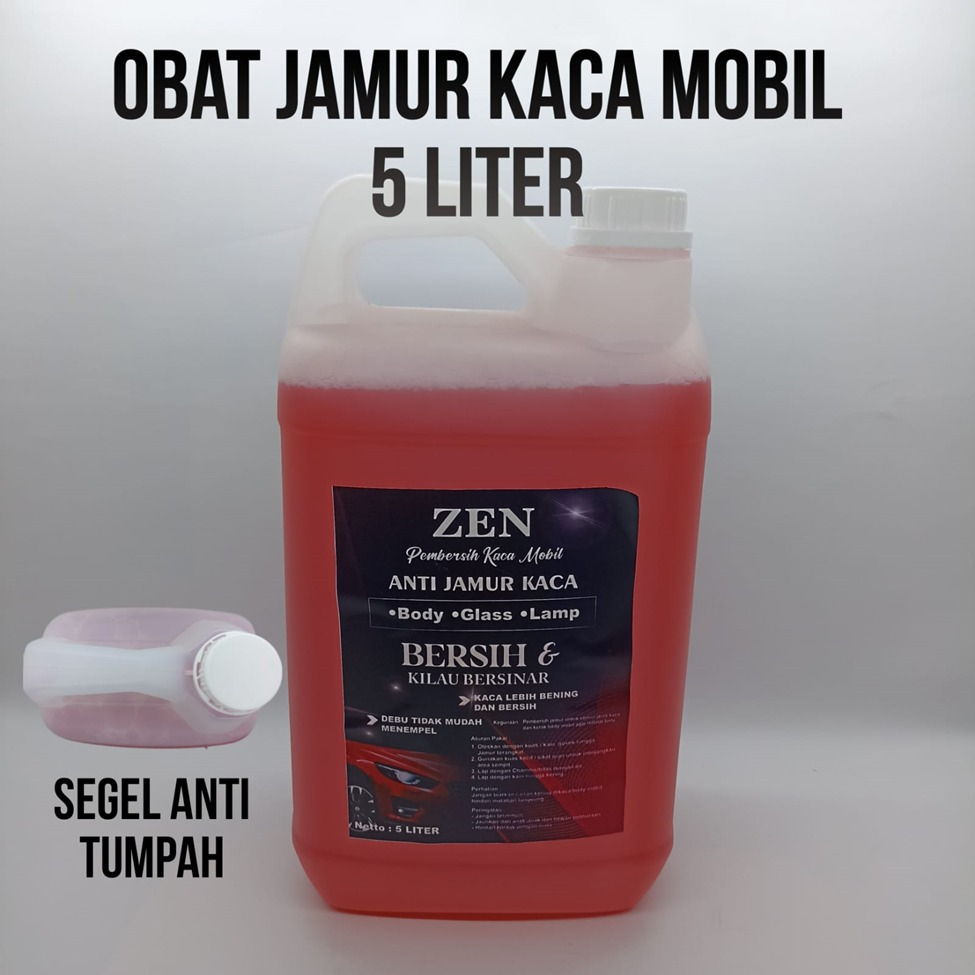 Cairan Obat Jamur Pembersih Kaca Body Mobil Waterspot Remover 5 Liter Penghilang Kerak Anti Noda Bodi Kendaraan Jendela 5 L