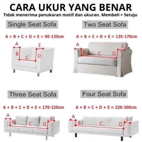 Sofa Cover With Skirt Stretch / Sarung Alas Penutup Sofa Renda Elastis