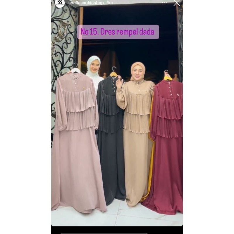gamis silk rempel prisket shellasaukia