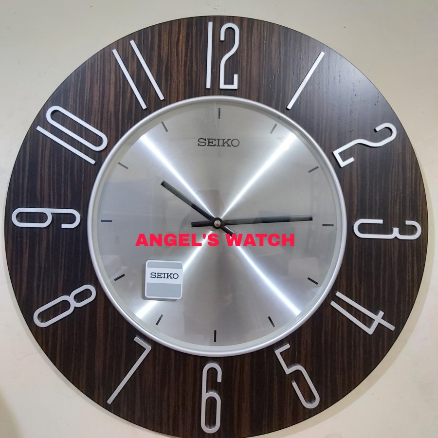 Jam Dinding Seiko kayu wooden besar qxa800 original