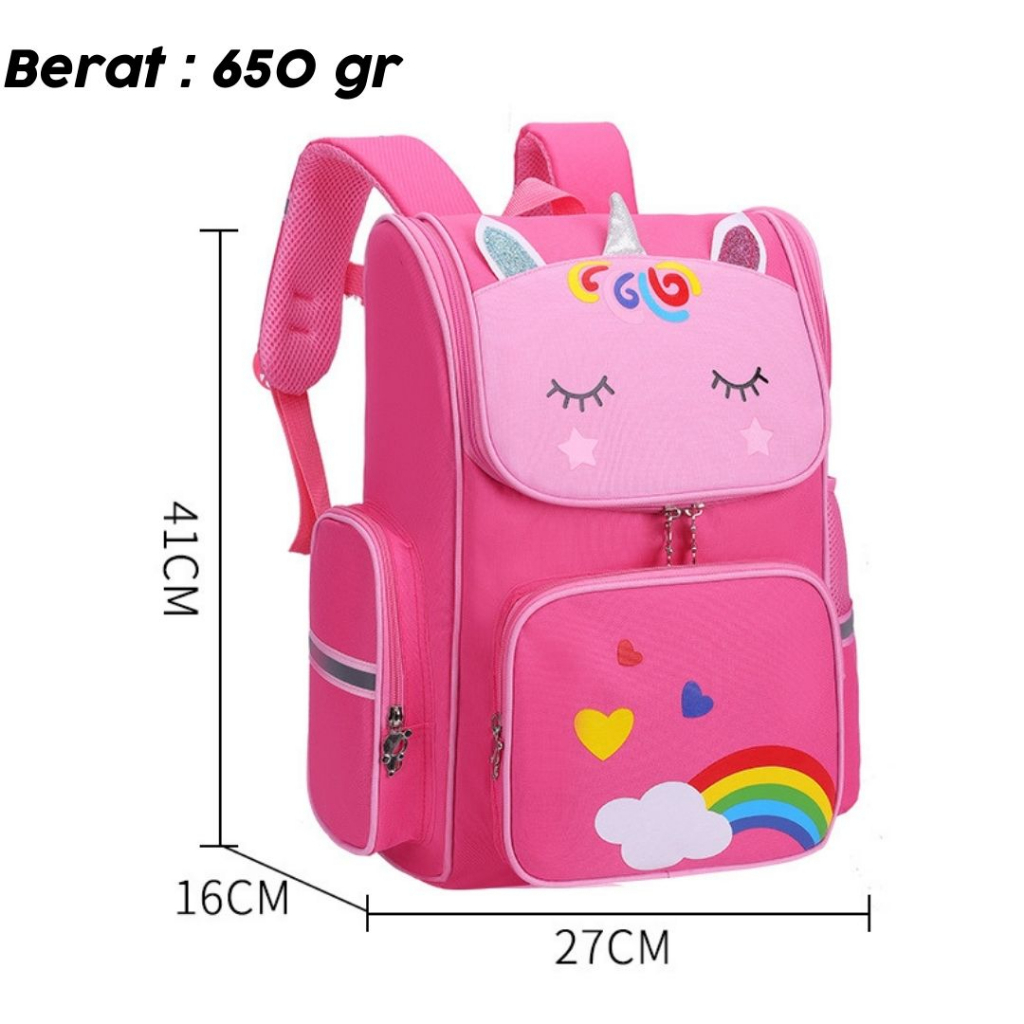 [MTOYS] Tas Ransel Sekolahan Motif Lucu Warna Cerah Buat SD Kualitas Import Premium -M0222