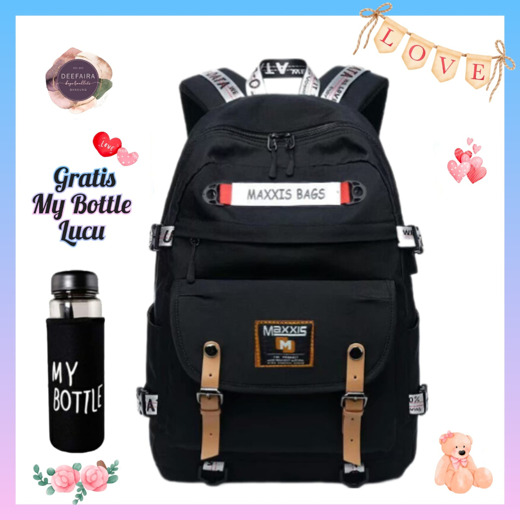 Tas Ransel Japaness Line Untuk Anak Perempuan Sd Smp Sma Gratis Botol Minum