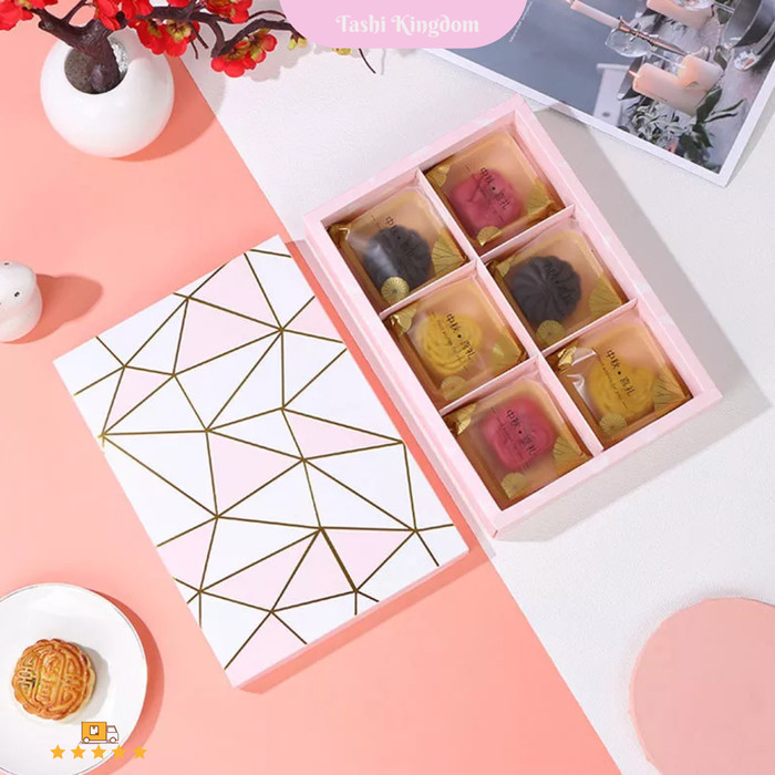 

KOTAK MOONCAKE 100G KOTAK SEKAT PINK KOTAK CUPCAKE KUE BULAN SERBAGUNA KOTAK KUE BIG SIZE