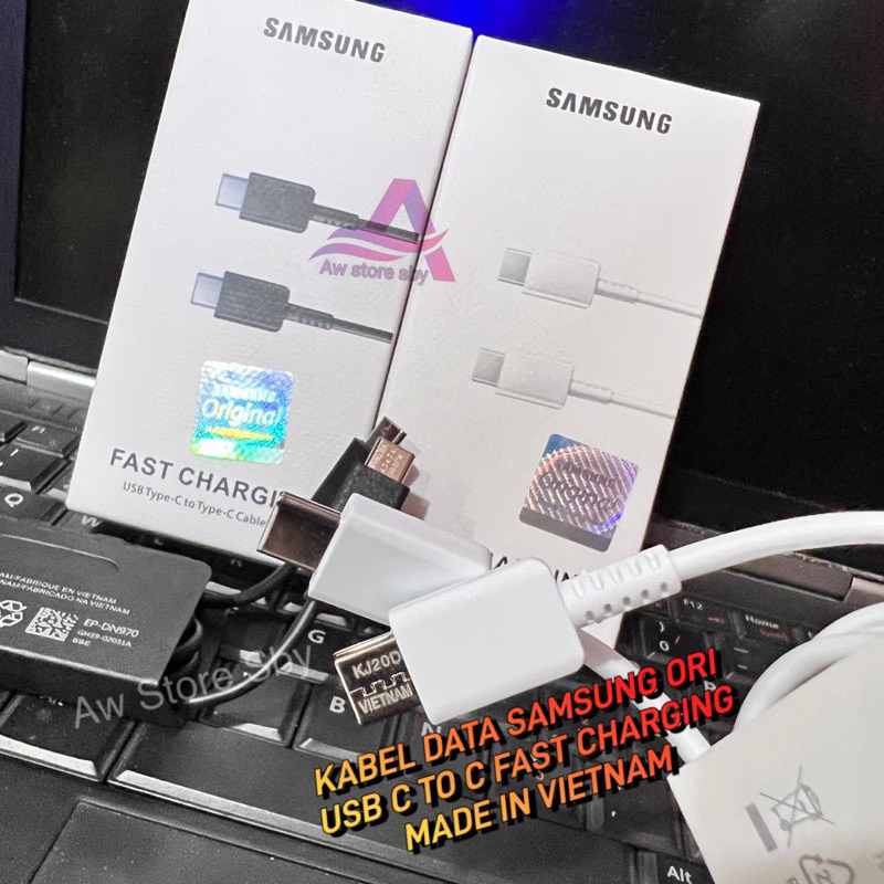 Kabel Data Samsung Usb Type C to C Super Fast Charger Samsung M23/M33/M52/A33/A53/A52/M51/M62/A24/A34/A54/S10/S20/ S21 FE/25w 45w