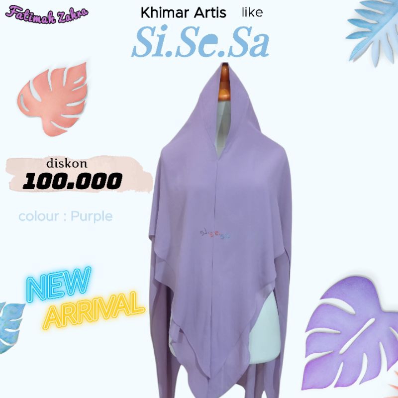 Khimar Syari Mewah Model Layer Sisesa like Sjsesa Hijab Jilbab Selebgram