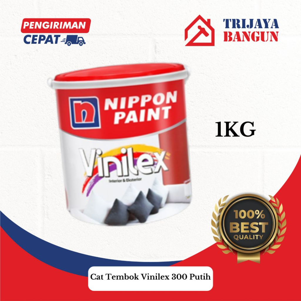 Cat Tembok Vinilex 1Kg 300 Putih Hitam Cream Nippon Paint