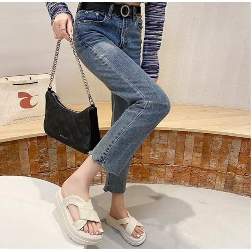 MYSTYLE Diana Korea Design Sandal Flat Fashion Wanita Import