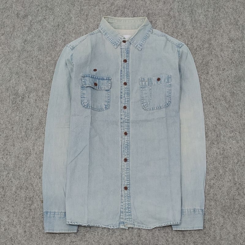 KEMEJA PANJANG PRIA SECOND LISBON MARKET - DENIM SHIRT