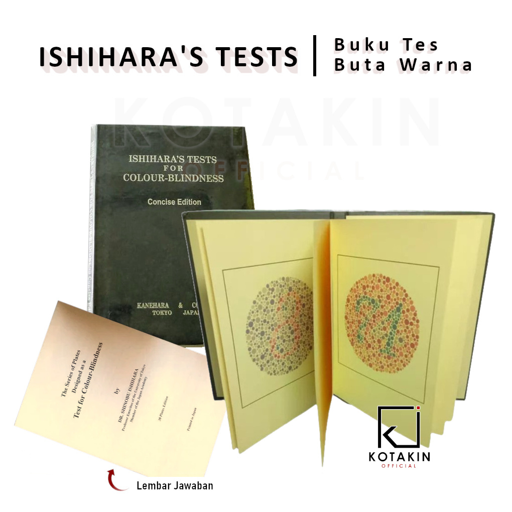 Buku ISHIHARA - BUKU TEST BUTA WARNA - 14 PLATES