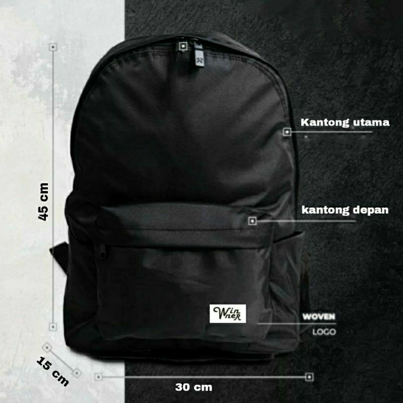 Tas Ransel Laptop Pria Wanita Tas Sekolah Smp Sma Waterproof Backpack 088