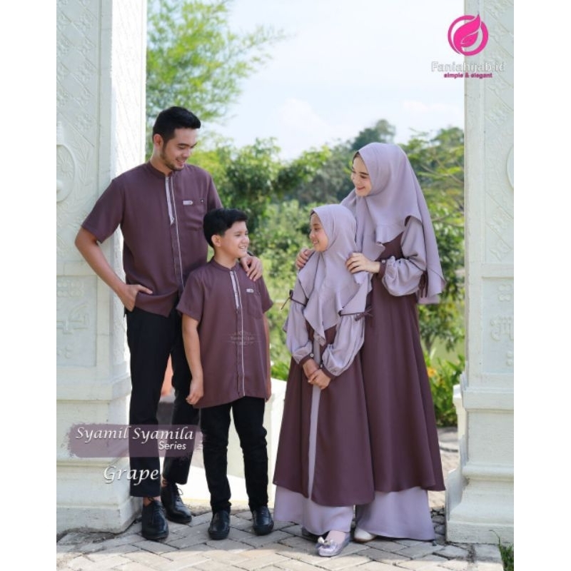 Syamil Syamila Grape By Fania Hijab / Sarimbit Eid 2023 /Sarimbit Lebaran 2023 /Best Seller