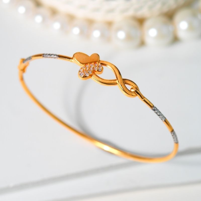 Gelang Emas Pipo Cukitan Infinity Kupu - Toko Emas Gadjah