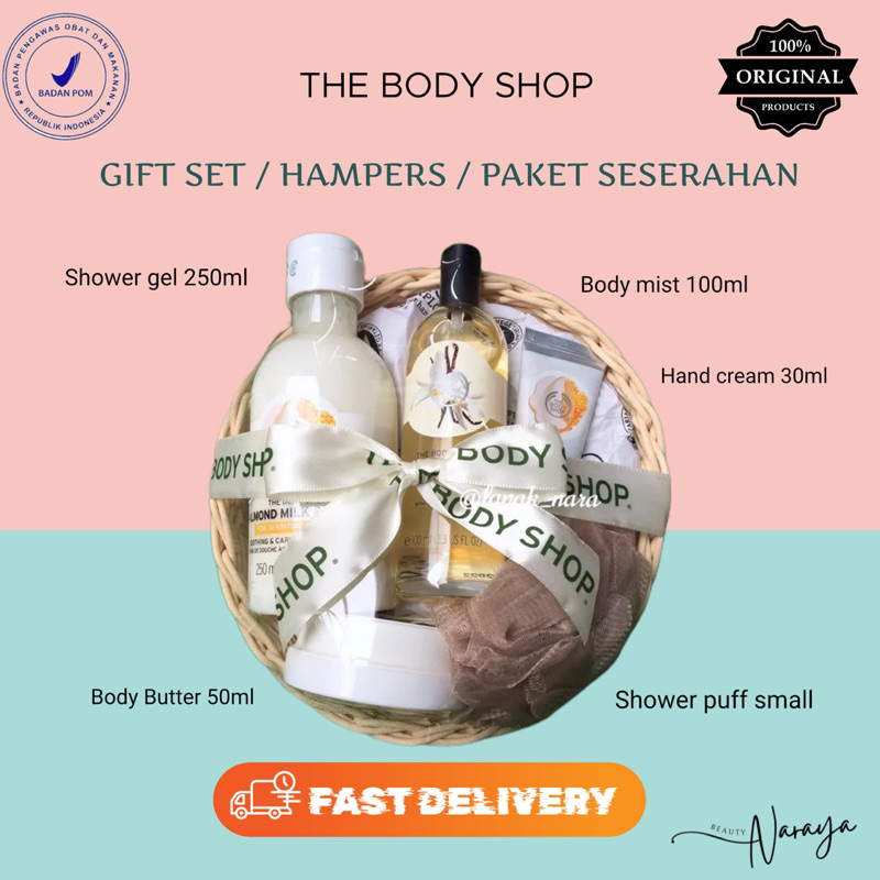 BEST SELLER! The Body Shop Paket Seserahan / Gift Set Body Care Medium_C(Original Product & BPOM Ver